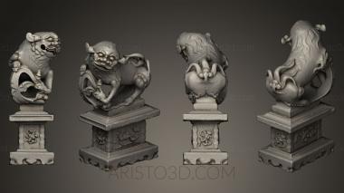 Figurines lions tigers sphinxes (STKL_0146) 3D model for CNC machine